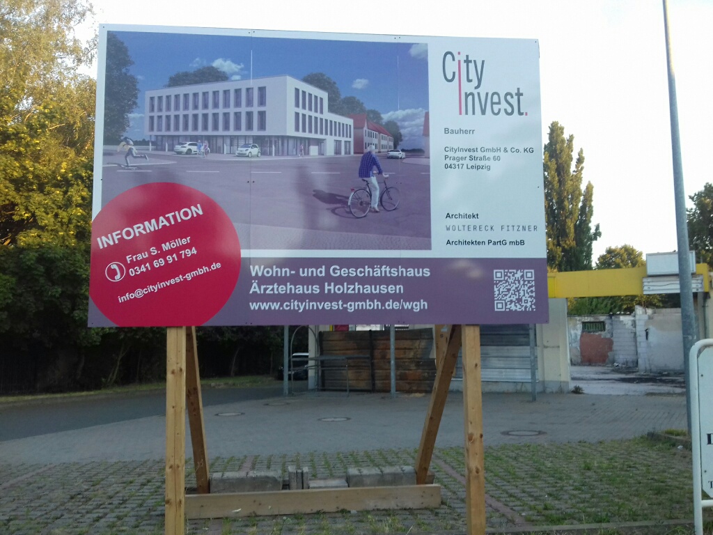 Holzhausen, Leipzig: Neubau an der Gabelung