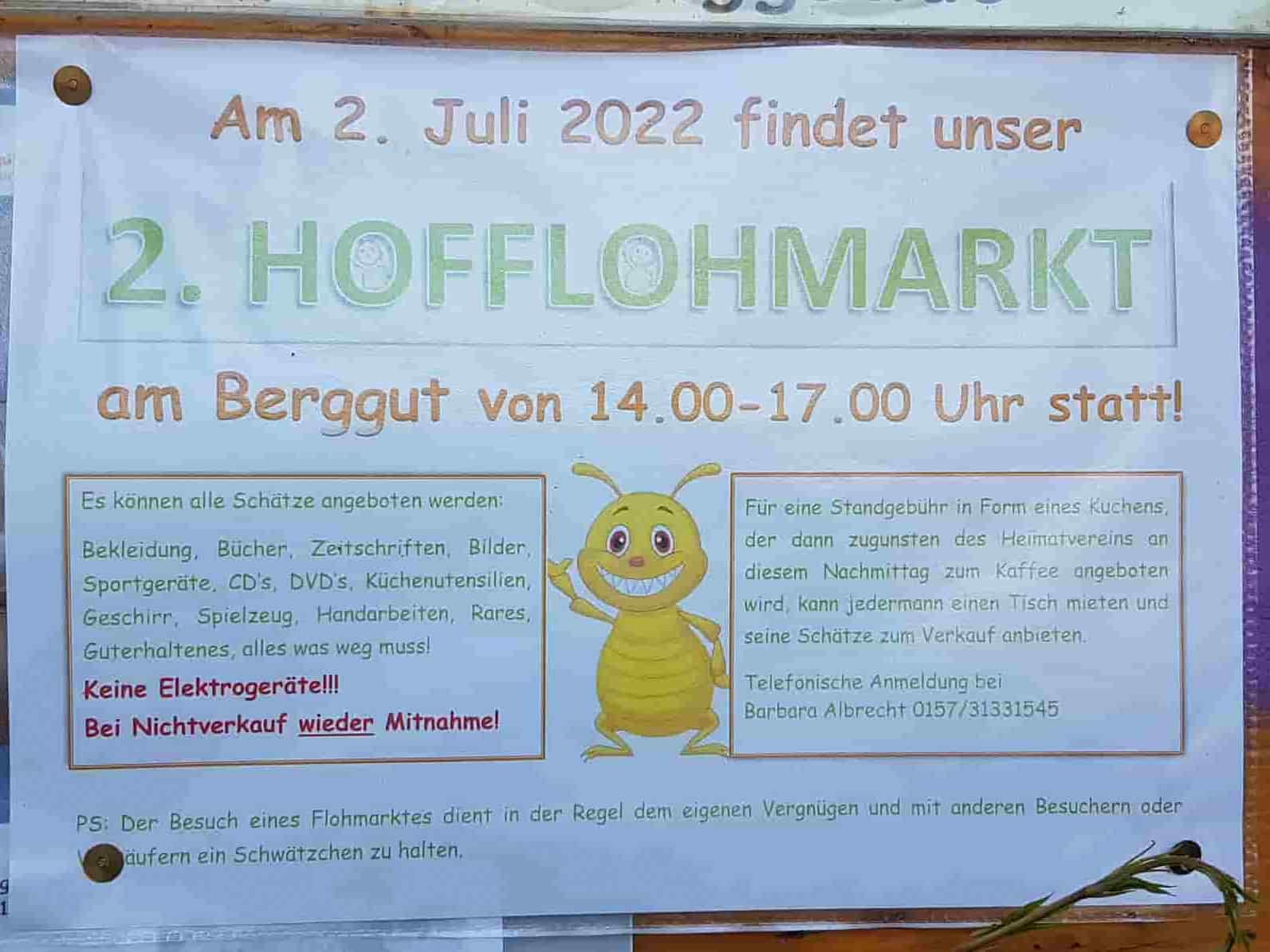 Holzhausen, Leipzig, Berggut: Flohmarkt, 2. Juli